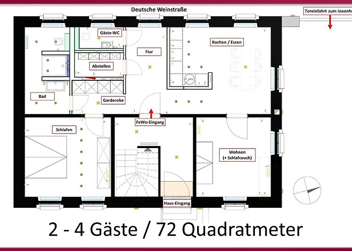 Steinacker - Weinstrasse, Parken, Kochen, Pfalz - Keine Monteure *